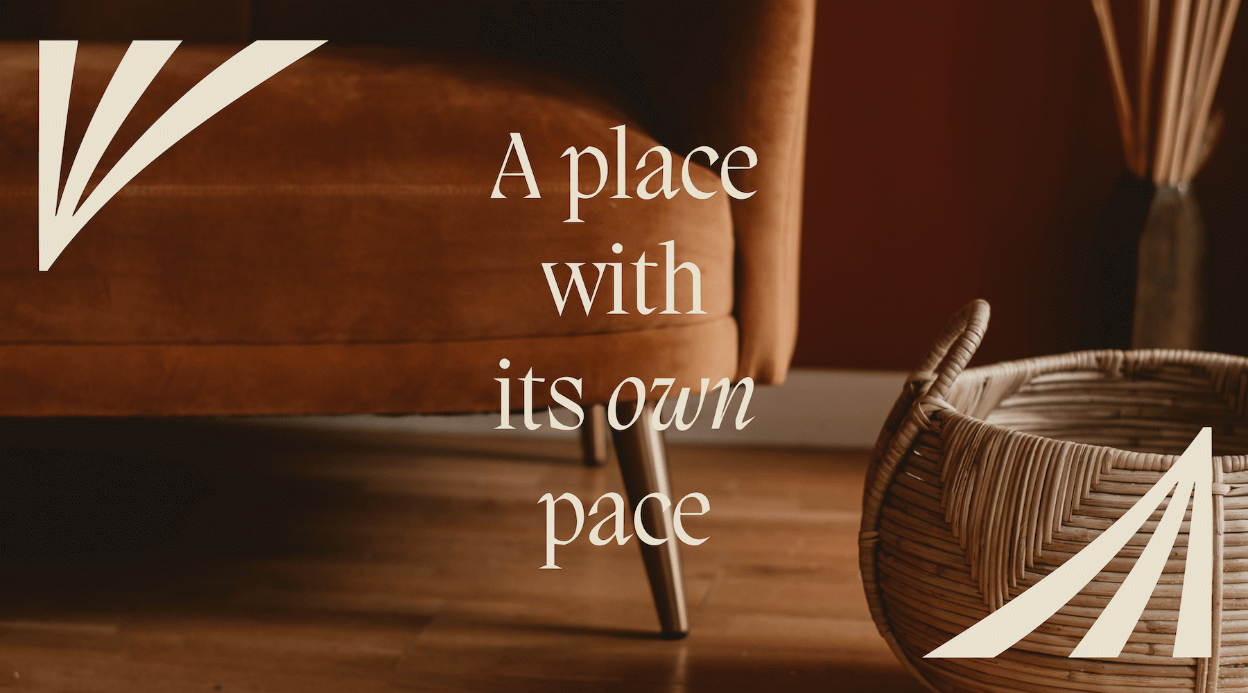 a room with a chair and a basket